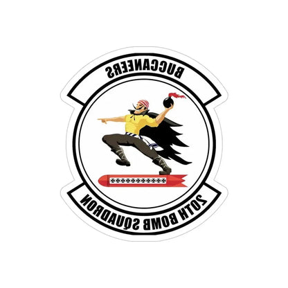 20th Bomb Squadron Emblem (U.S. Air Force) REVERSE PRINT Transparent Die-Cut STICKER 6 Inch Die-Cut Transparent - The Sticker Space