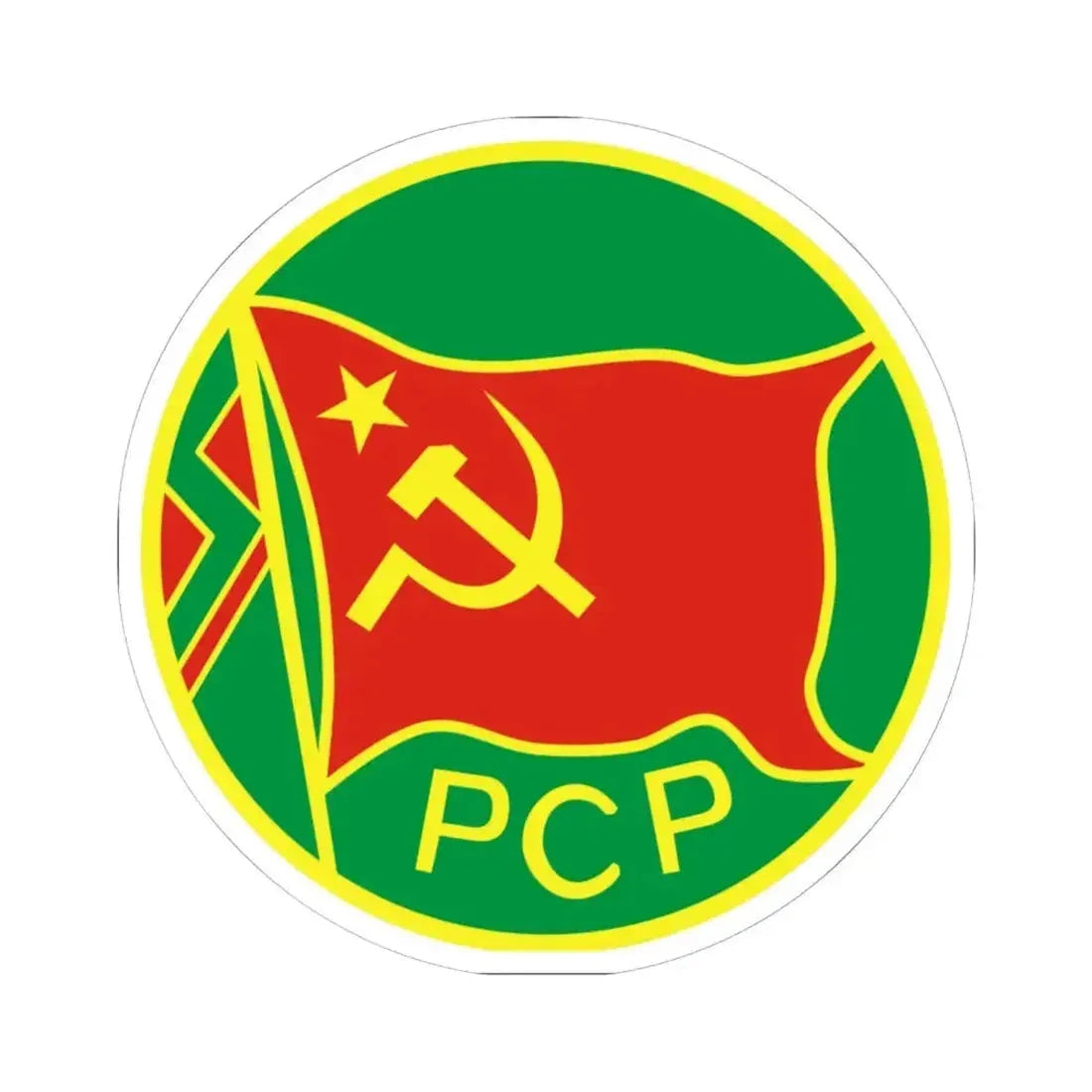 20th Century Portugese Communist Party patch (Portugal) (Political) STICKER Vinyl Kiss-Cut Decal 6 Inch White - The Sticker Space
