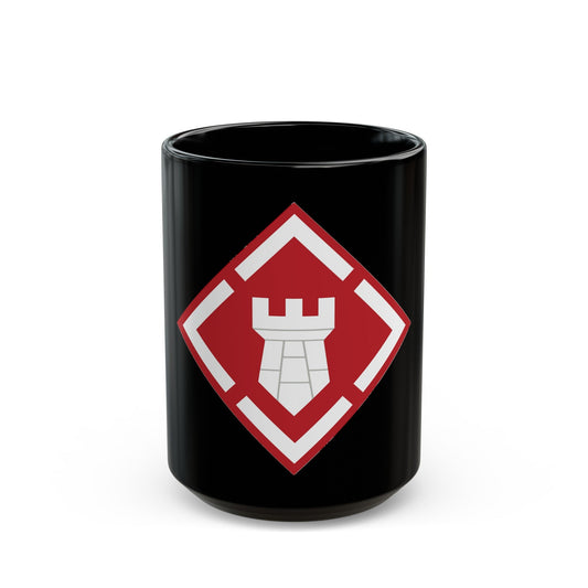 20th Engineer Brigade (U.S. Army) Black Coffee Mug-15oz-The Sticker Space