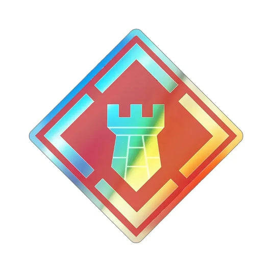 20th Engineer Brigade (U.S. Army) Holographic STICKER Die-Cut Vinyl Decal 6 Inch Holographic - The Sticker Space