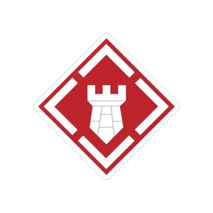 20th Engineer Brigade (U.S. Army) REVERSE PRINT Transparent Die-Cut STICKER 2 Inch Die-Cut Transparent - The Sticker Space