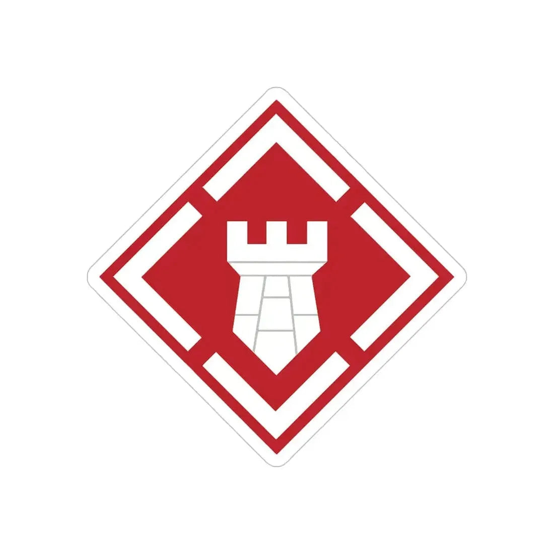 20th Engineer Brigade (U.S. Army) REVERSE PRINT Transparent Die-Cut STICKER - The Sticker Space