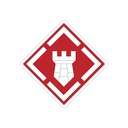 20th Engineer Brigade (U.S. Army) REVERSE PRINT Transparent Die-Cut STICKER - The Sticker Space