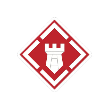 20th Engineer Brigade (U.S. Army) REVERSE PRINT Transparent Die-Cut STICKER - The Sticker Space