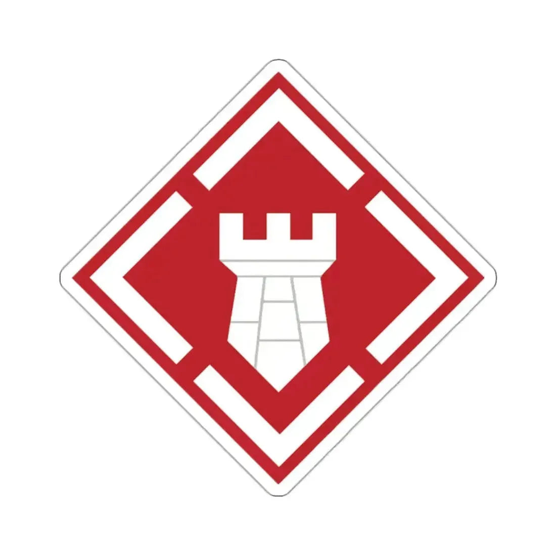 20th Engineer Brigade (U.S. Army) STICKER Vinyl Kiss-Cut Decal 2 Inch White - The Sticker Space