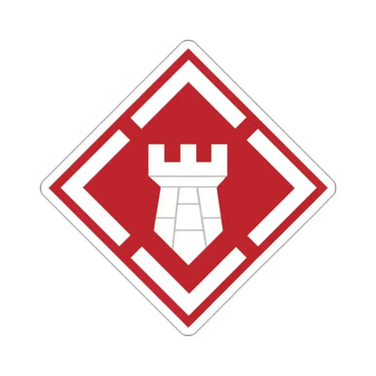 20th Engineer Brigade (U.S. Army) STICKER Vinyl Kiss-Cut Decal 2 Inch White - The Sticker Space
