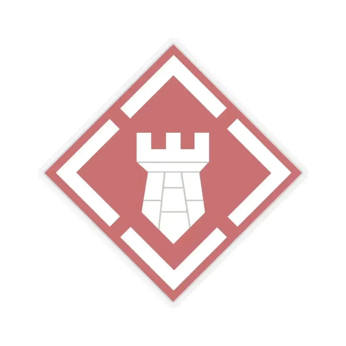 20th Engineer Brigade (U.S. Army) STICKER Vinyl Kiss-Cut Decal 4 Inch Transparent - The Sticker Space