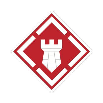 20th Engineer Brigade (U.S. Army) STICKER Vinyl Kiss-Cut Decal 4 Inch White - The Sticker Space