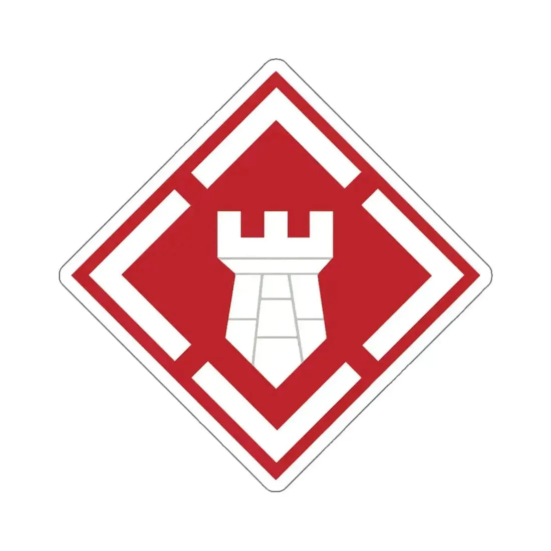 20th Engineer Brigade (U.S. Army) STICKER Vinyl Kiss-Cut Decal 6 Inch White - The Sticker Space
