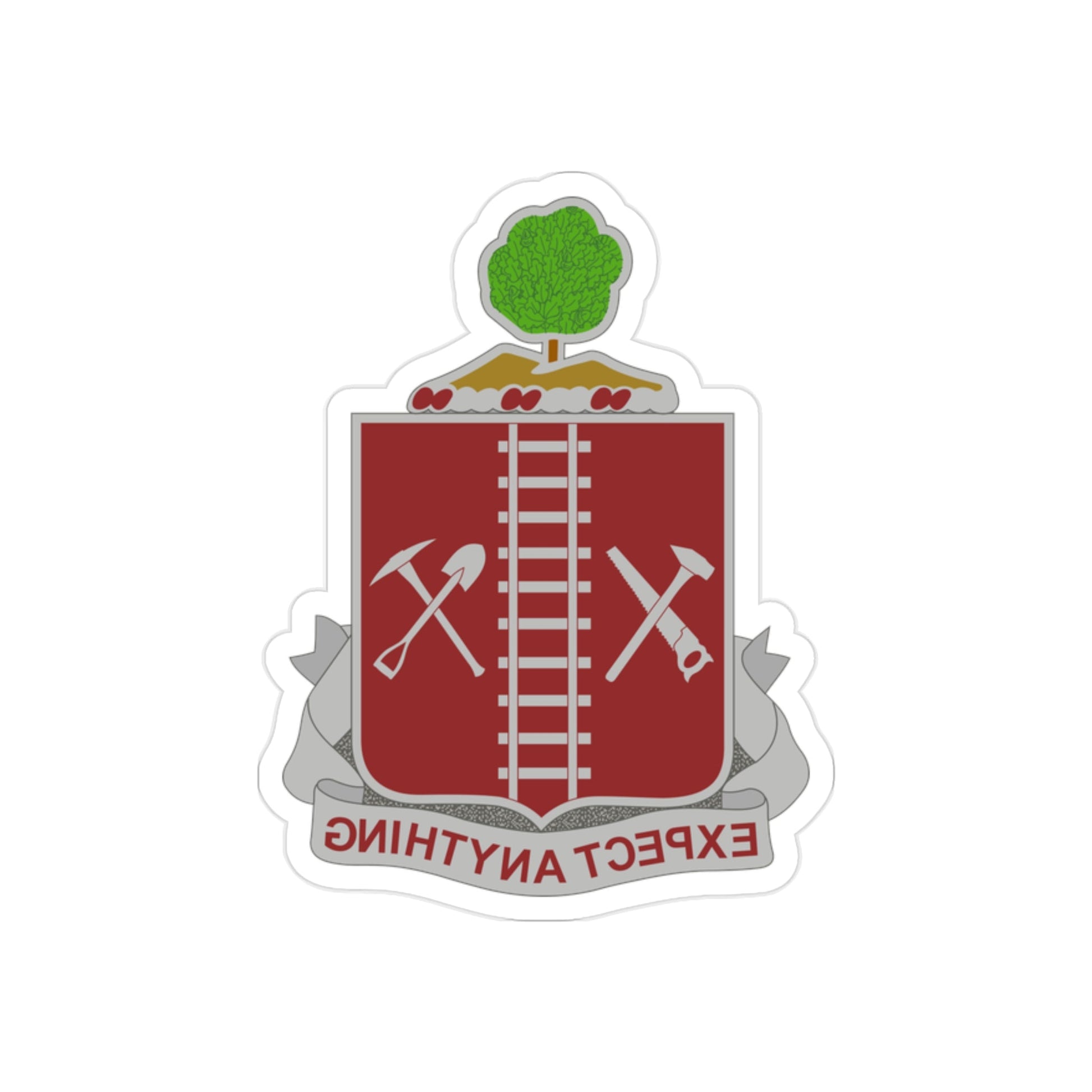 21 Engineer Regiment (U.S. Army) REVERSE PRINT Transparent STICKER-2" × 2"-The Sticker Space