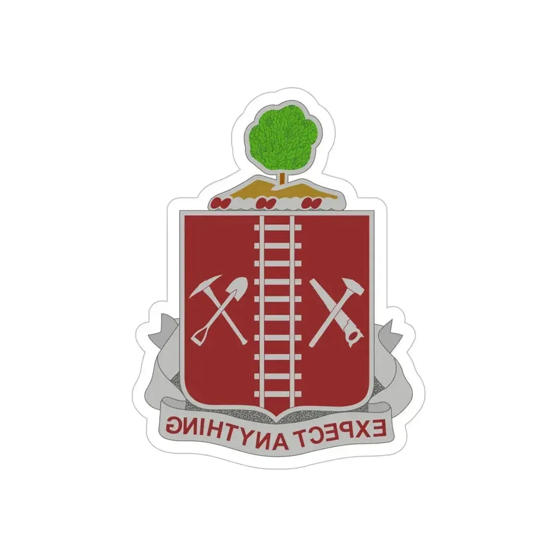 21 Engineer Regiment (U.S. Army) REVERSE PRINT Transparent Die-Cut STICKER - The Sticker Space