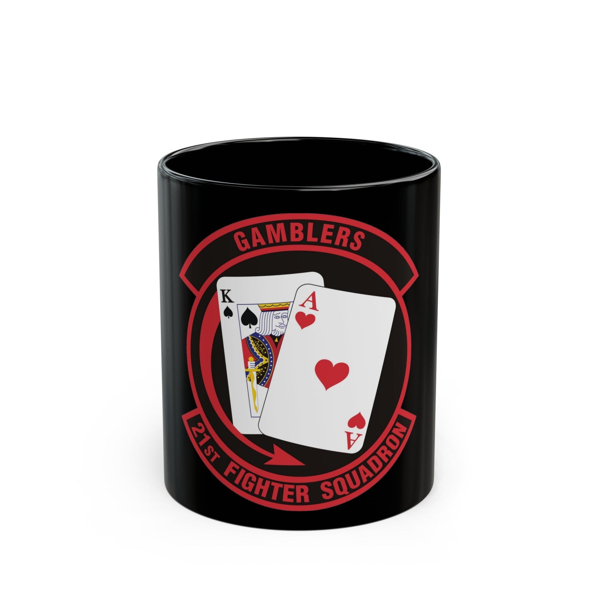 21 Fighter Squadron AETC (U.S. Air Force) Black Coffee Mug-11oz-The Sticker Space