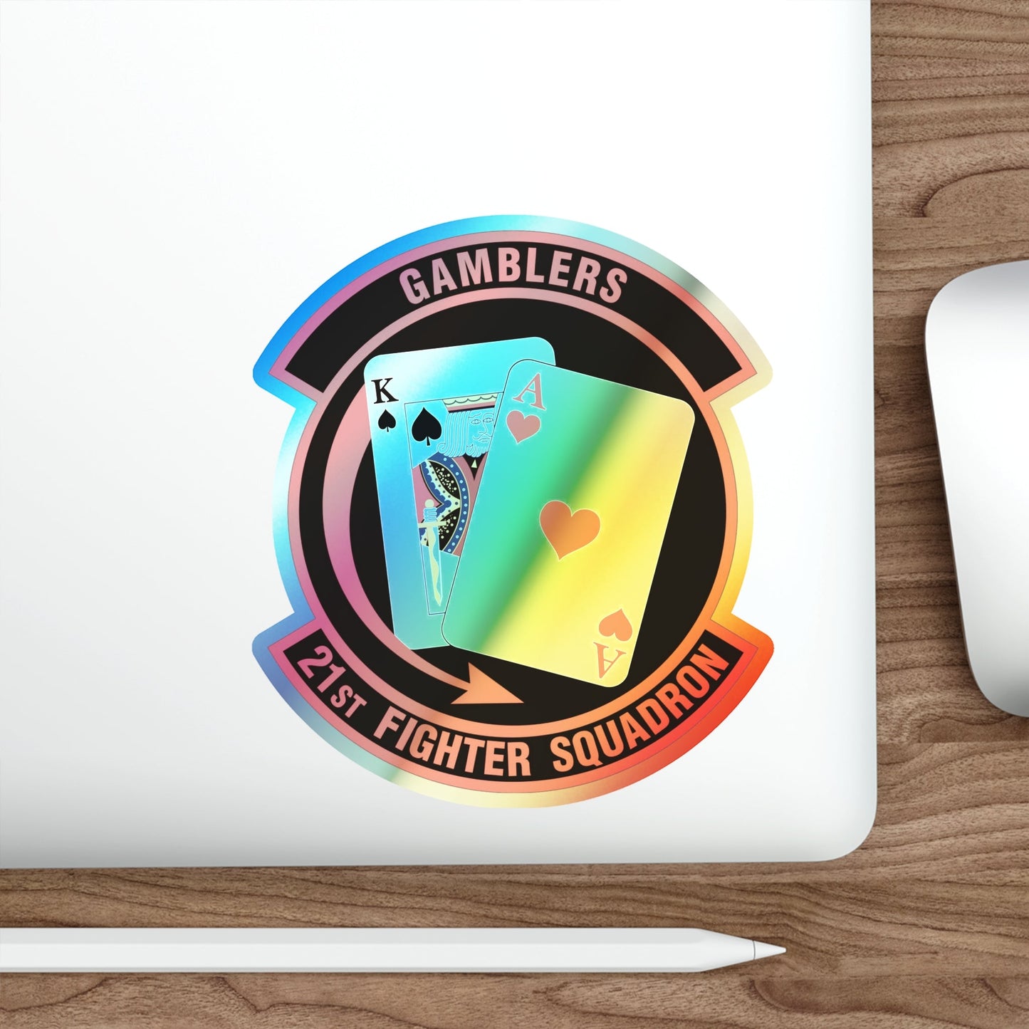 21 Fighter Squadron AETC (U.S. Air Force) Holographic STICKER Die-Cut Vinyl Decal-The Sticker Space