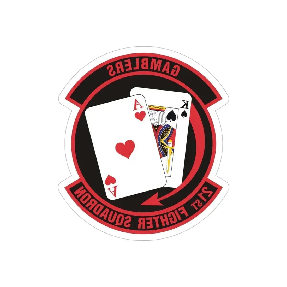 21 Fighter Squadron AETC (U.S. Air Force) REVERSE PRINT Transparent Die-Cut STICKER - The Sticker Space