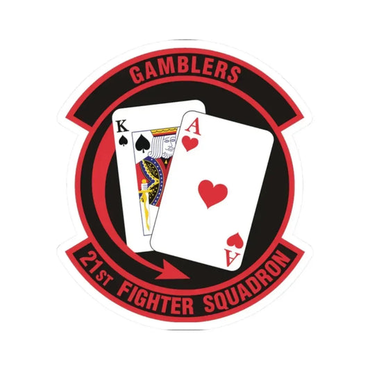 21 Fighter Squadron AETC (U.S. Air Force) STICKER Vinyl Kiss-Cut Decal 2 Inch White - The Sticker Space