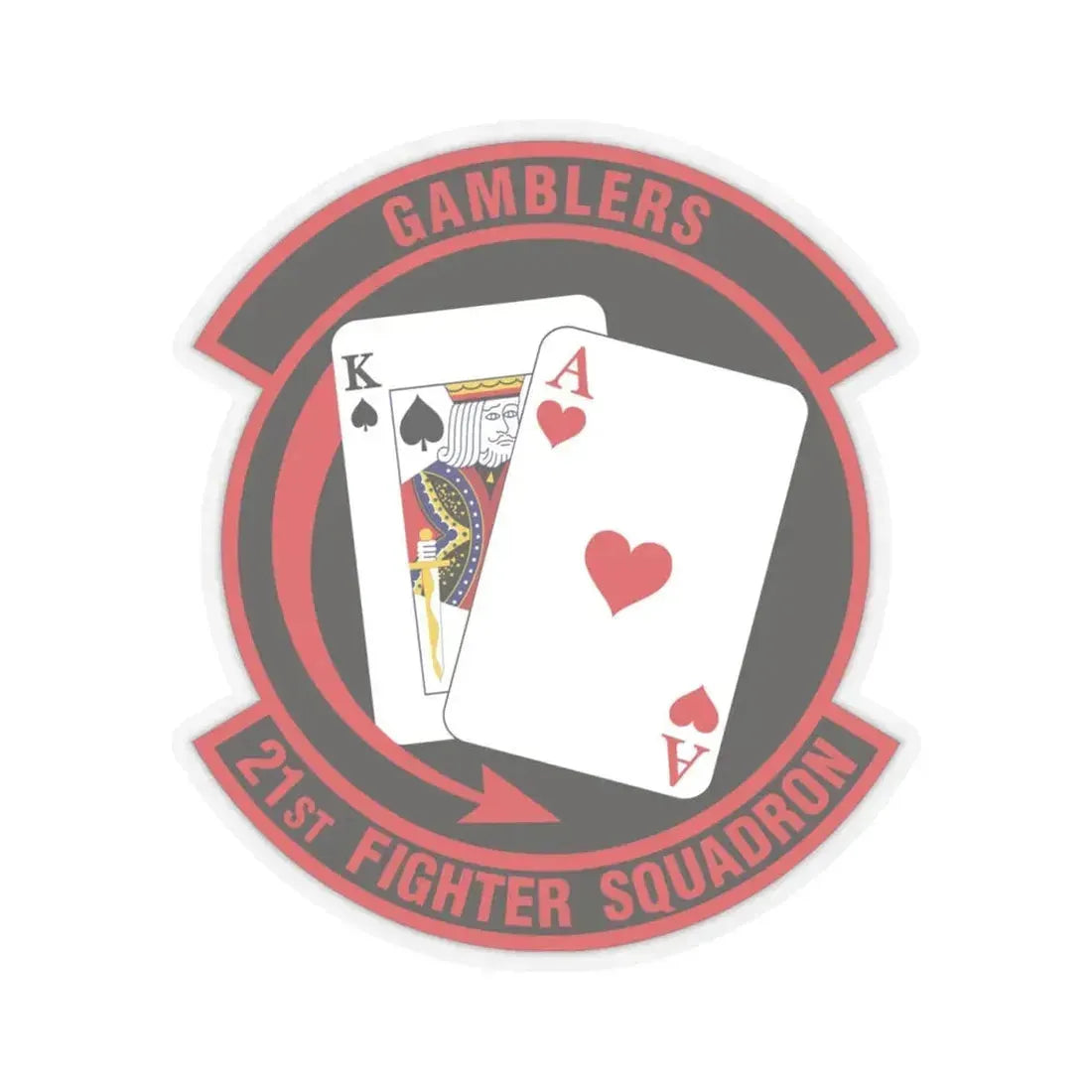 21 Fighter Squadron AETC (U.S. Air Force) STICKER Vinyl Kiss-Cut Decal 4 Inch Transparent - The Sticker Space