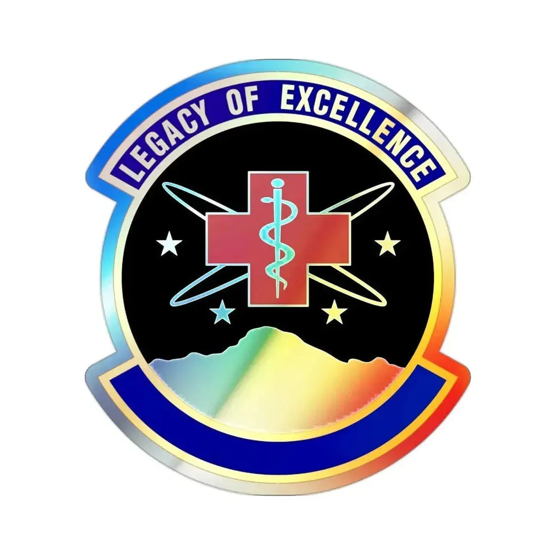 21 Healthcare Operations Squadron USSF (U.S. Air Force) Holographic STICKER Die-Cut Vinyl Decal 2 Inch Holographic - The Sticker Space