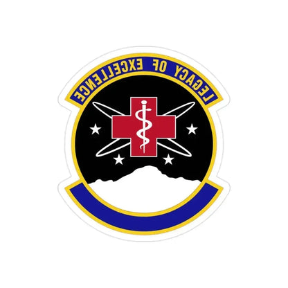 21 Healthcare Operations Squadron USSF (U.S. Air Force) REVERSE PRINT Transparent Die-Cut STICKER 2 Inch Die-Cut Transparent - The Sticker Space