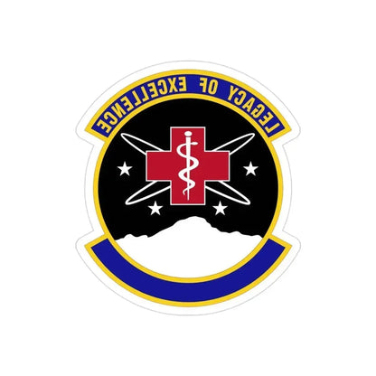 21 Healthcare Operations Squadron USSF (U.S. Air Force) REVERSE PRINT Transparent Die-Cut STICKER 3 Inch Die-Cut Transparent - The Sticker Space