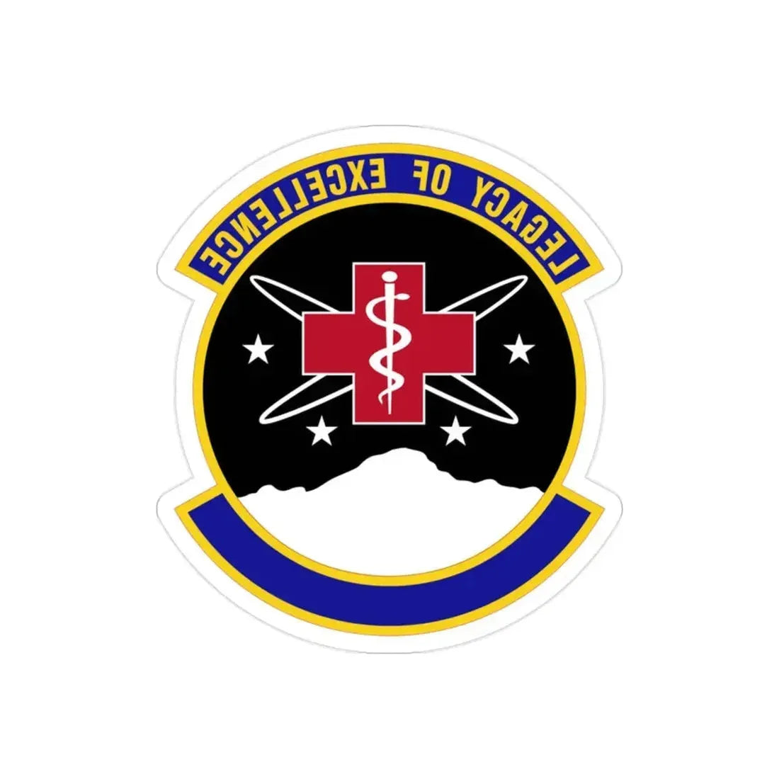 21 Healthcare Operations Squadron USSF (U.S. Air Force) REVERSE PRINT Transparent Die-Cut STICKER - The Sticker Space