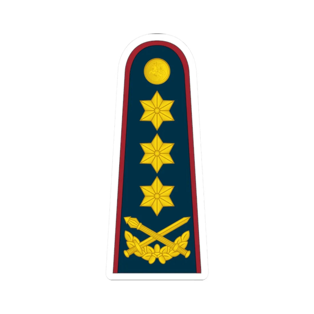 21 Lithuania Air Force LG (Lithuania) (Military Rank) STICKER Vinyl Kiss-Cut Decal 2 Inch White - The Sticker Space