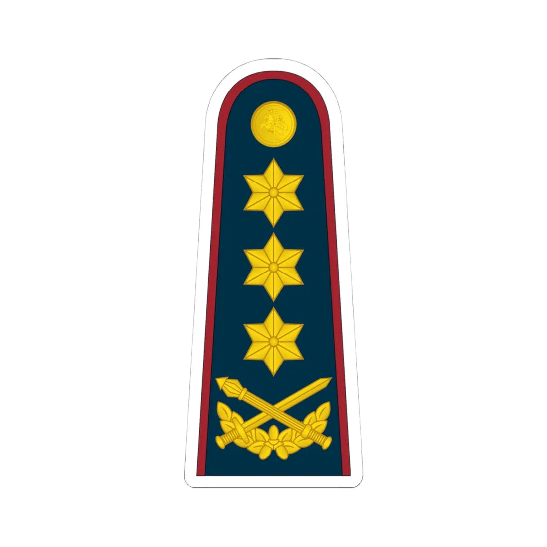 21 Lithuania Air Force LG (Lithuania) (Military Rank) STICKER Vinyl Kiss-Cut Decal 4 Inch White - The Sticker Space