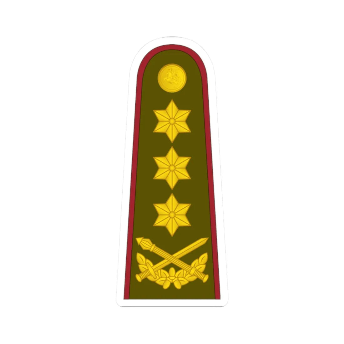 21 Lithuania Army LG (Lithuania) (Military Rank) STICKER Vinyl Kiss-Cut Decal 2 Inch White - The Sticker Space