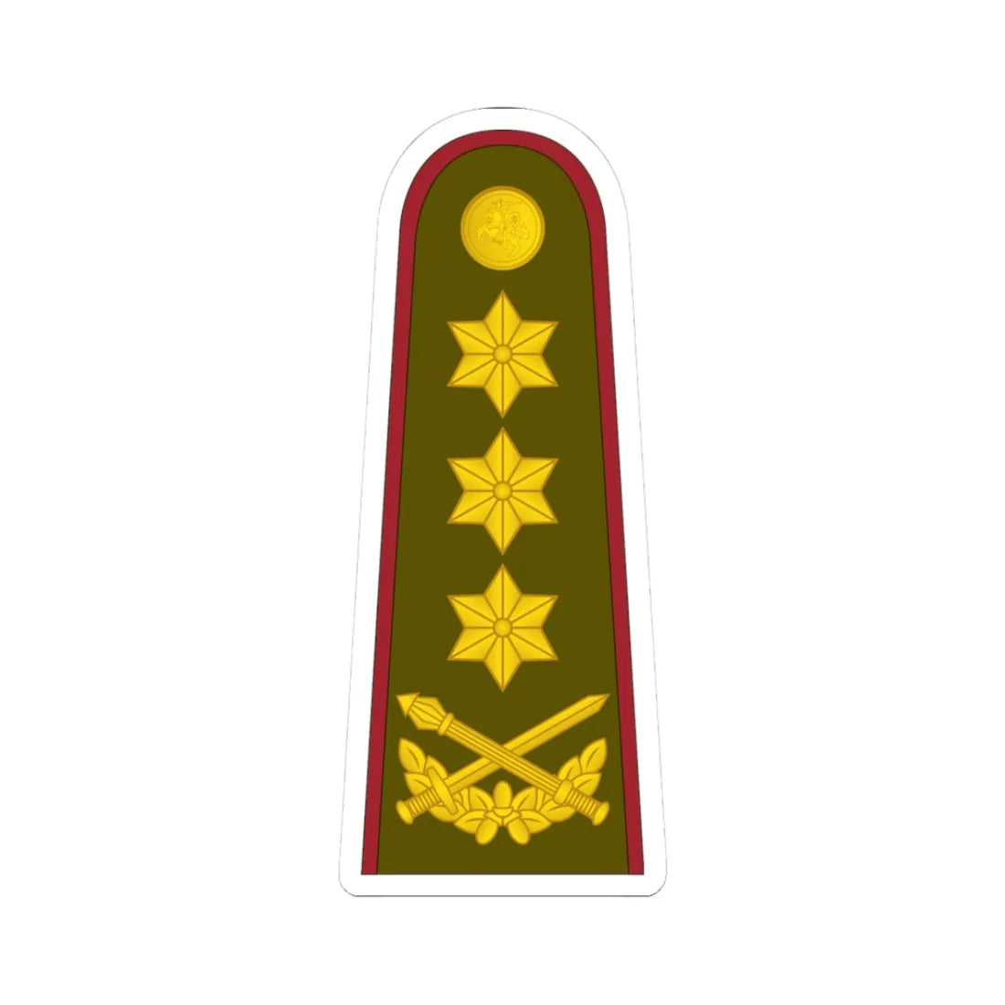 21 Lithuania Army LG (Lithuania) (Military Rank) STICKER Vinyl Kiss-Cut Decal 3 Inch White - The Sticker Space