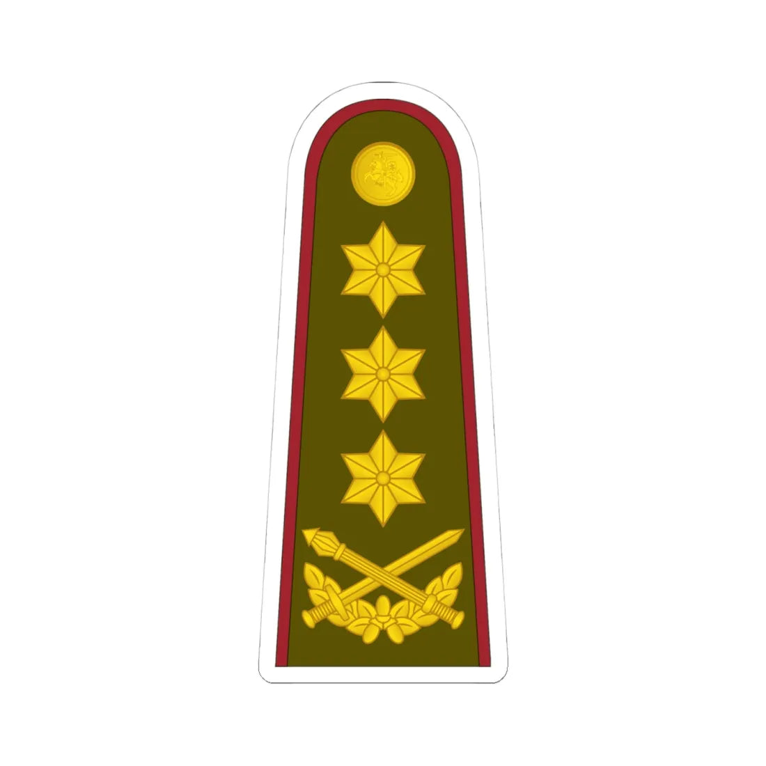 21 Lithuania Army LG (Lithuania) (Military Rank) STICKER Vinyl Kiss-Cut Decal 4 Inch White - The Sticker Space