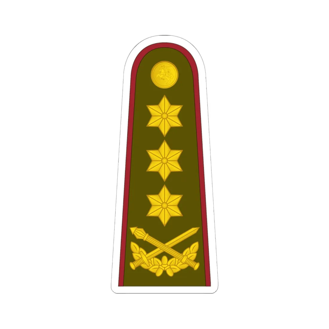 21 Lithuania Army LG (Lithuania) (Military Rank) STICKER Vinyl Kiss-Cut Decal 6 Inch White - The Sticker Space