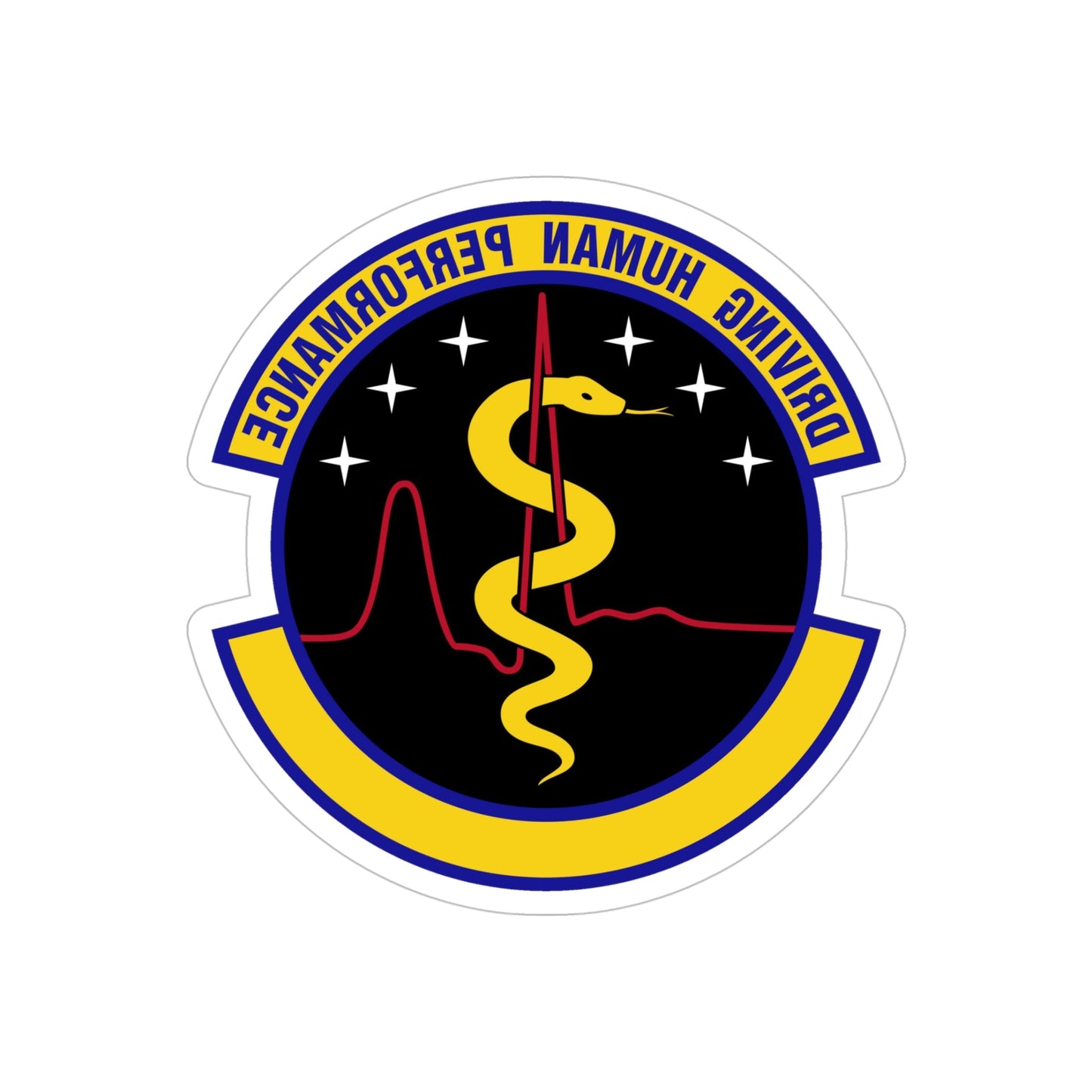 21 Operational Medical Readiness Squadron USSF (U.S. Air Force) REVERSE PRINT Transparent STICKER-5" × 5"-The Sticker Space