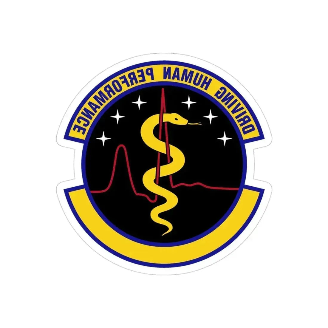 21 Operational Medical Readiness Squadron USSF (U.S. Air Force) REVERSE PRINT Transparent Die-Cut STICKER 3 Inch Die-Cut Transparent - The Sticker Space
