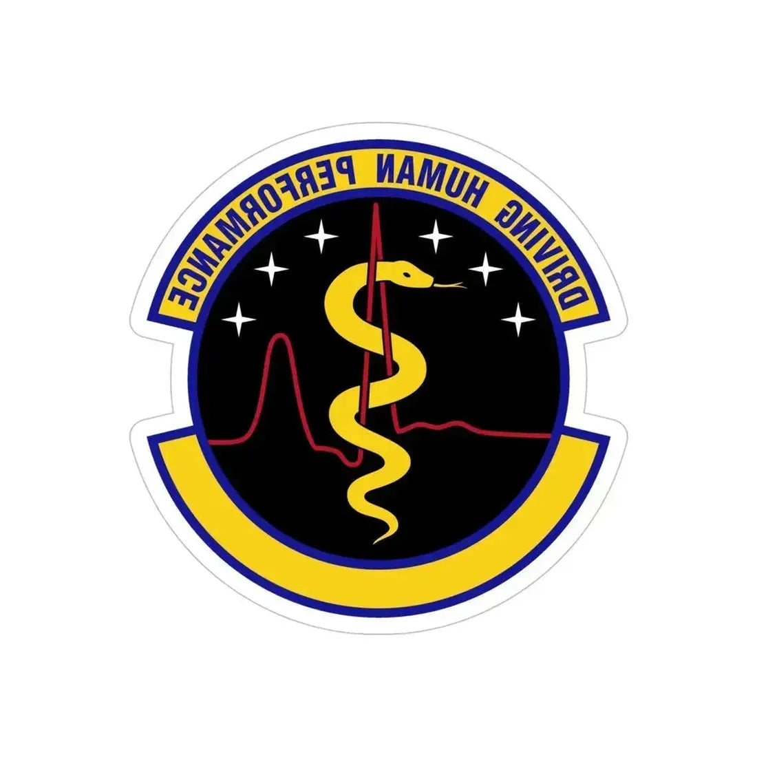 21 Operational Medical Readiness Squadron USSF (U.S. Air Force) REVERSE PRINT Transparent Die-Cut STICKER 5 Inch Die-Cut Transparent - The Sticker Space