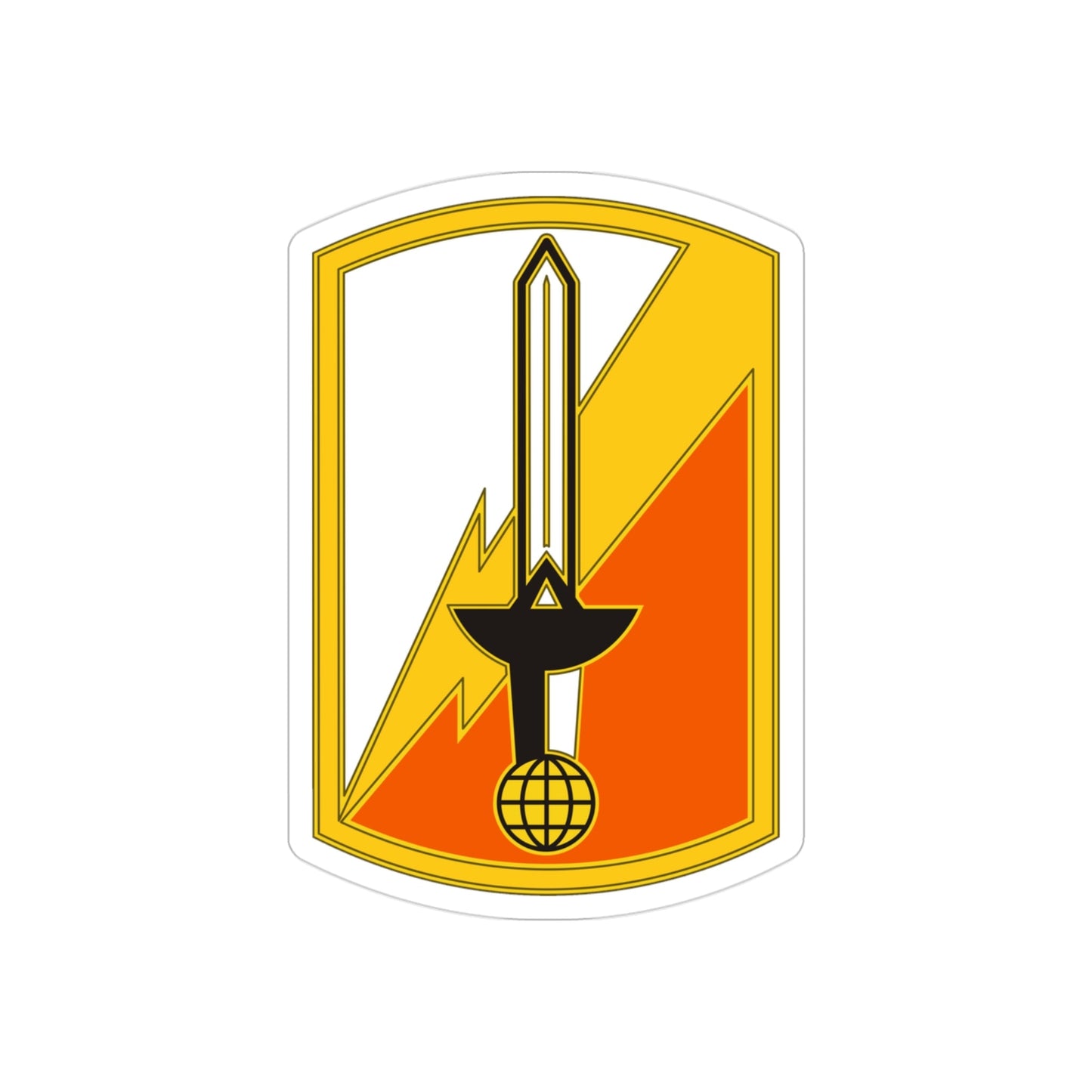 21 Signal Brigade (U.S. Army) REVERSE PRINT Transparent STICKER-3" × 3"-The Sticker Space