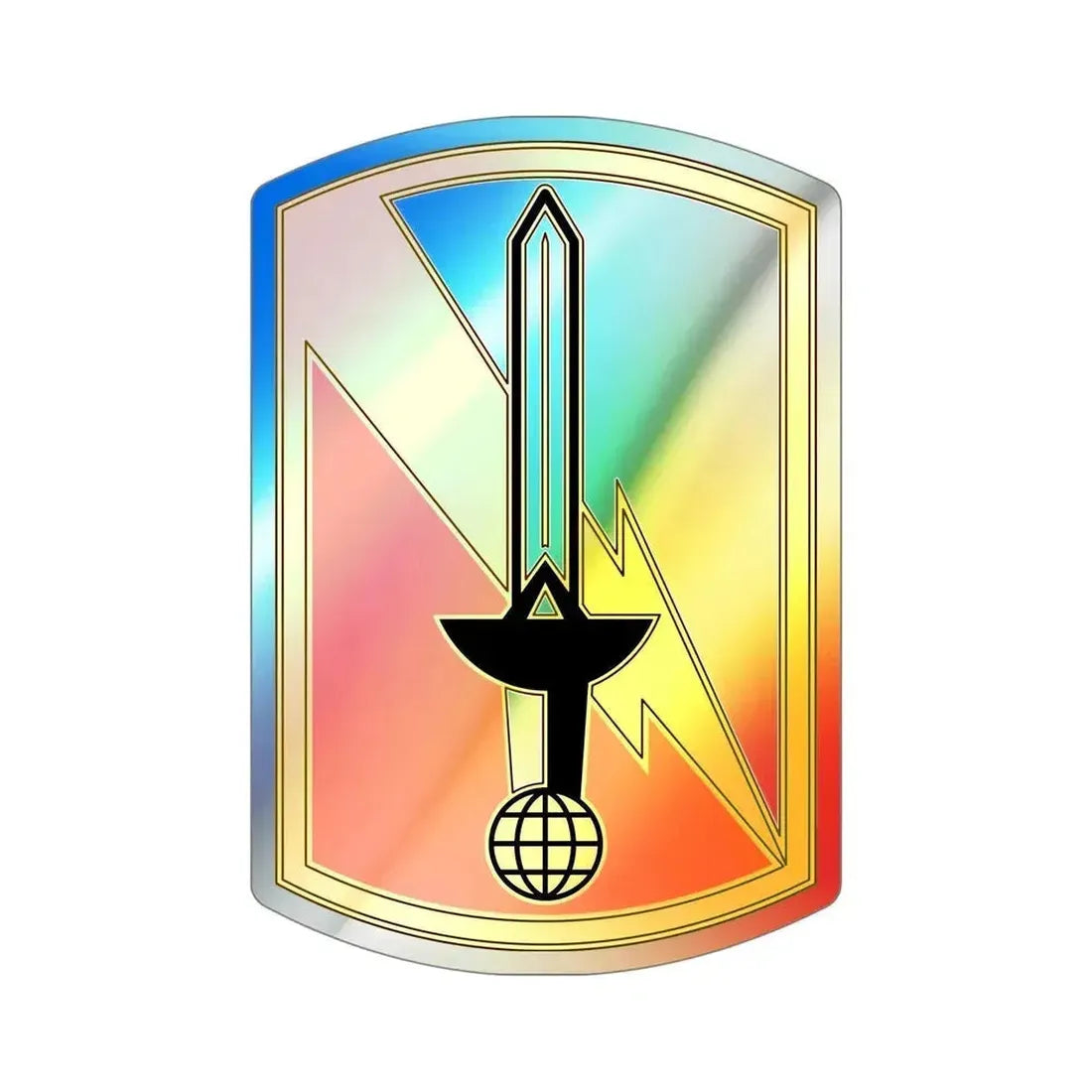 21 Signal Brigade (U.S. Army) Holographic STICKER Die-Cut Vinyl Decal 5 Inch Holographic - The Sticker Space
