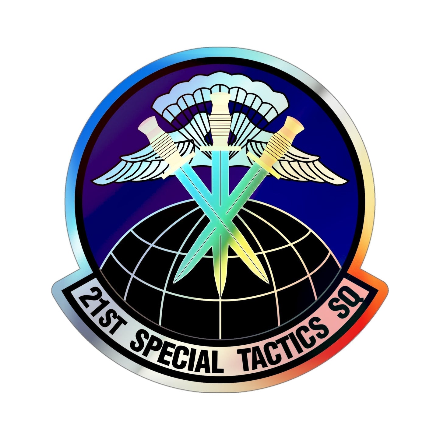 21 Special Tactics Squadron AFSOC (U.S. Air Force) Holographic STICKER Die-Cut Vinyl Decal-4 Inch-The Sticker Space