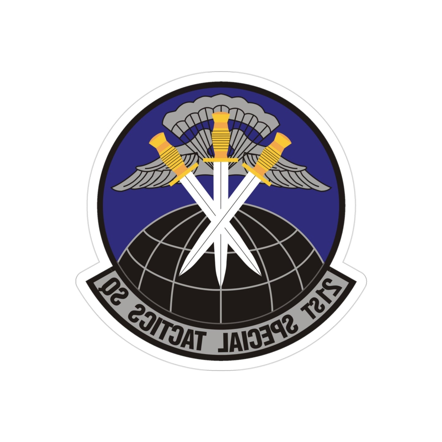 21 Special Tactics Squadron AFSOC (U.S. Air Force) REVERSE PRINT Transparent STICKER-3" × 3"-The Sticker Space