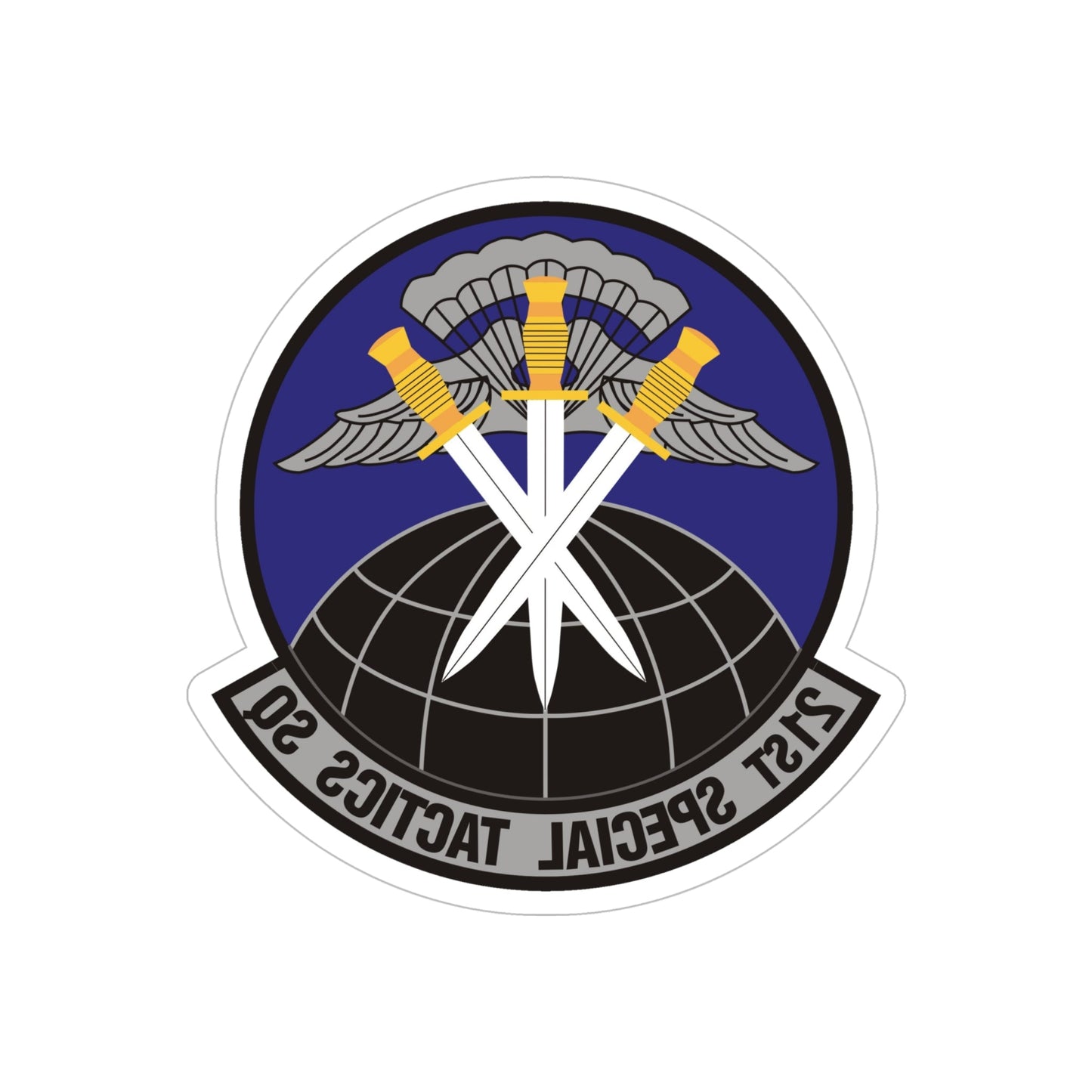 21 Special Tactics Squadron AFSOC (U.S. Air Force) REVERSE PRINT Transparent STICKER-6" × 6"-The Sticker Space