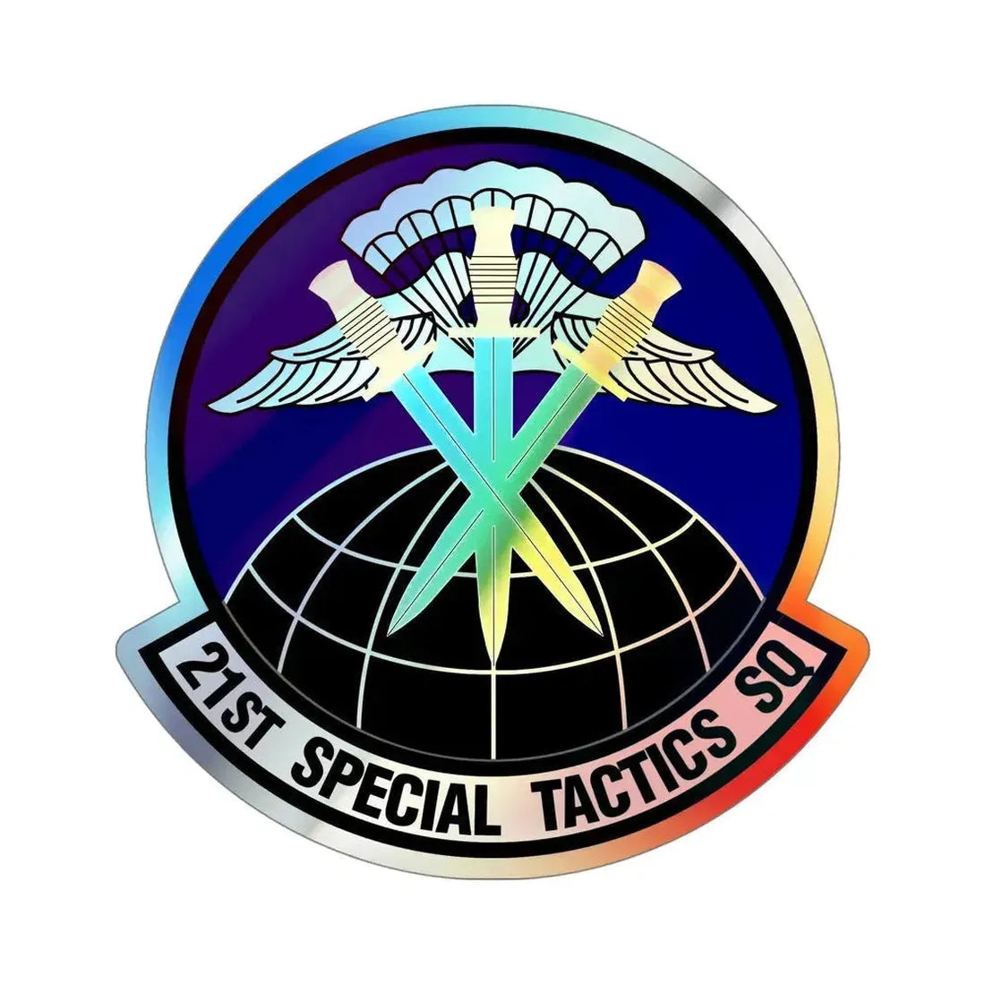 21 Special Tactics Squadron AFSOC (U.S. Air Force) Holographic STICKER Die-Cut Vinyl Decal 5 Inch Holographic - The Sticker Space