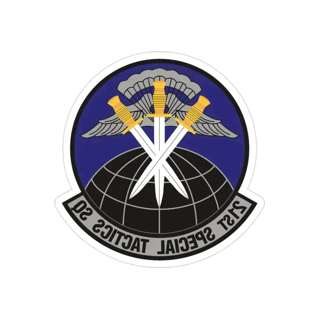 21 Special Tactics Squadron AFSOC (U.S. Air Force) REVERSE PRINT Transparent Die-Cut STICKER 3 Inch Die-Cut Transparent - The Sticker Space