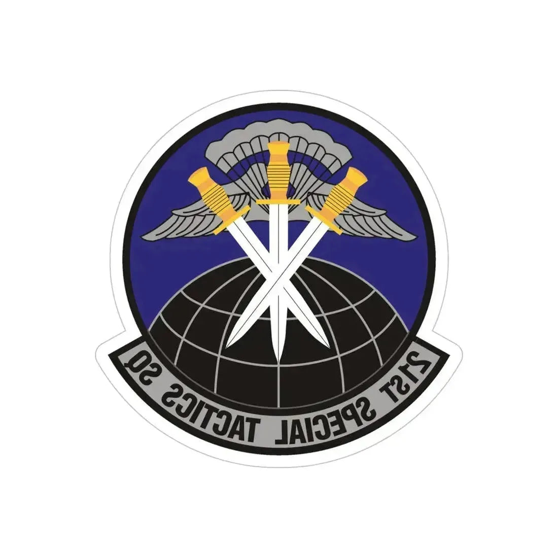 21 Special Tactics Squadron AFSOC (U.S. Air Force) REVERSE PRINT Transparent Die-Cut STICKER 5 Inch Die-Cut Transparent - The Sticker Space
