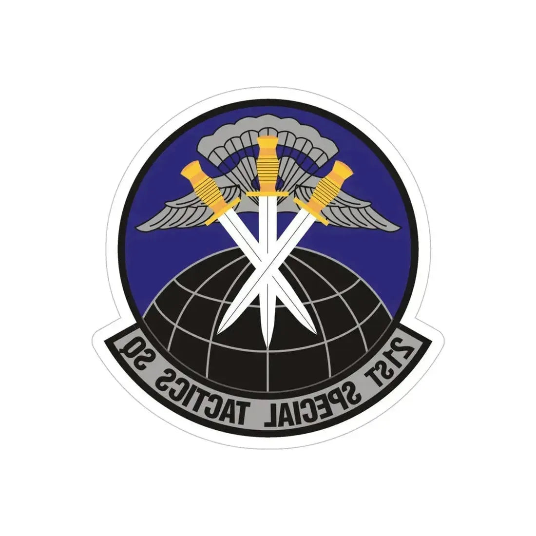 21 Special Tactics Squadron AFSOC (U.S. Air Force) REVERSE PRINT Transparent Die-Cut STICKER 6 Inch Die-Cut Transparent - The Sticker Space