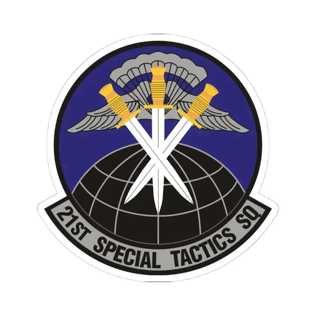 21 Special Tactics Squadron AFSOC (U.S. Air Force) STICKER Vinyl Kiss-Cut Decal 4 Inch White - The Sticker Space
