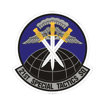 21 Special Tactics Squadron AFSOC (U.S. Air Force) STICKER Vinyl Kiss-Cut Decal 4 Inch White - The Sticker Space