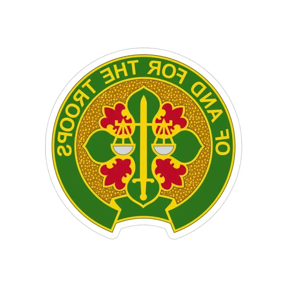 210 Military Police Battalion (U.S. Army) REVERSE PRINT Transparent Die-Cut STICKER 4 Inch Die-Cut Transparent - The Sticker Space