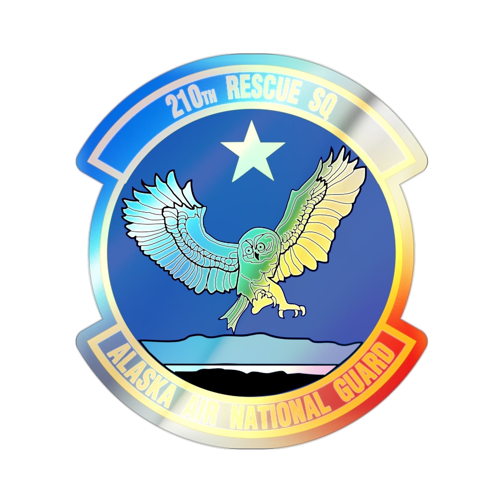 210 Rescue Squadron (U.S. Air Force) Holographic STICKER Die-Cut Vinyl Decal-2 Inch-The Sticker Space