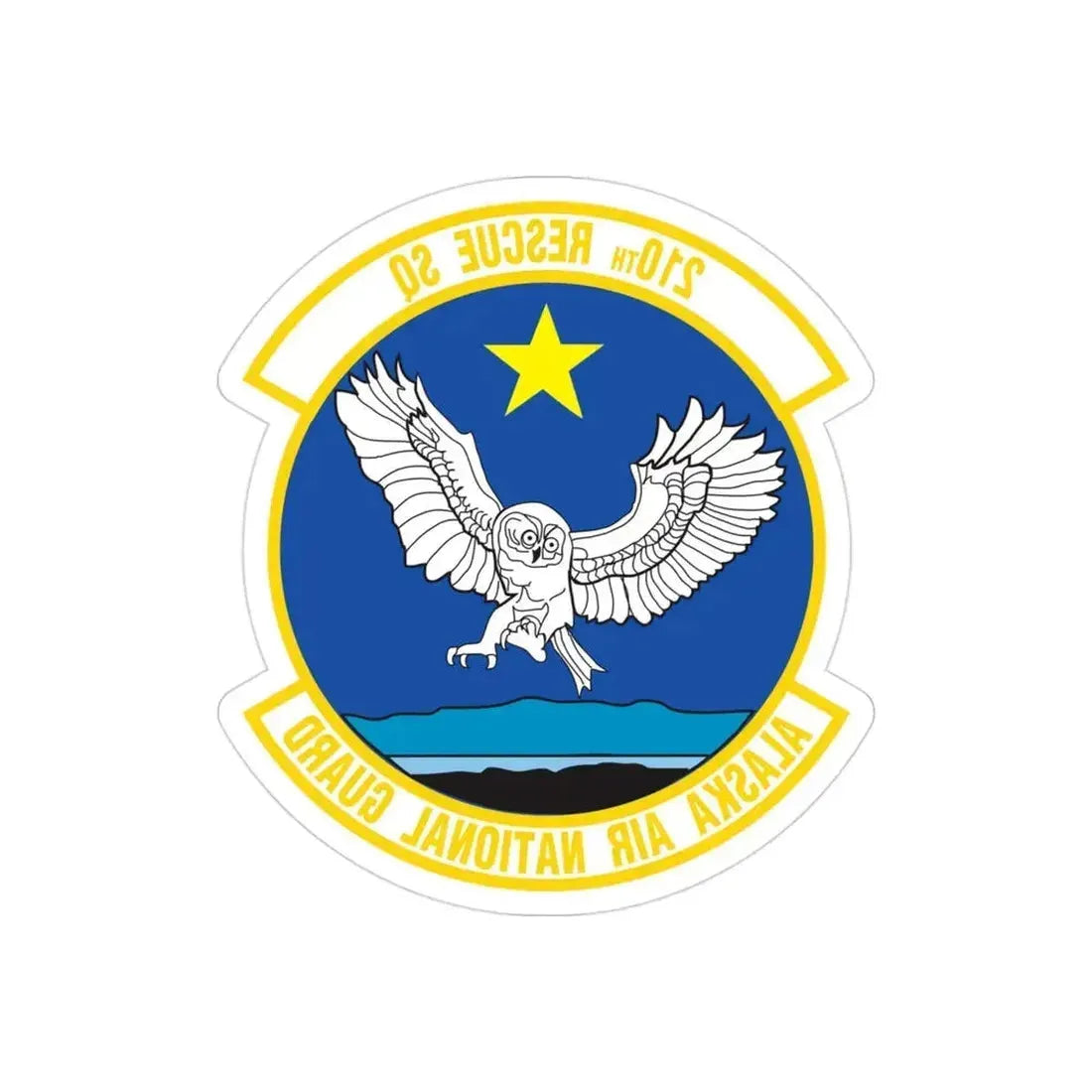 210 Rescue Squadron (U.S. Air Force) REVERSE PRINT Transparent Die-Cut STICKER 3 Inch Die-Cut Transparent - The Sticker Space
