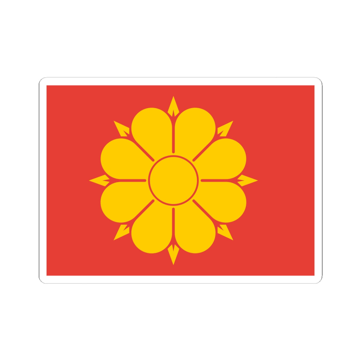 Flag of Trondheim (Norway) STICKER Vinyl Kiss-Cut Decal