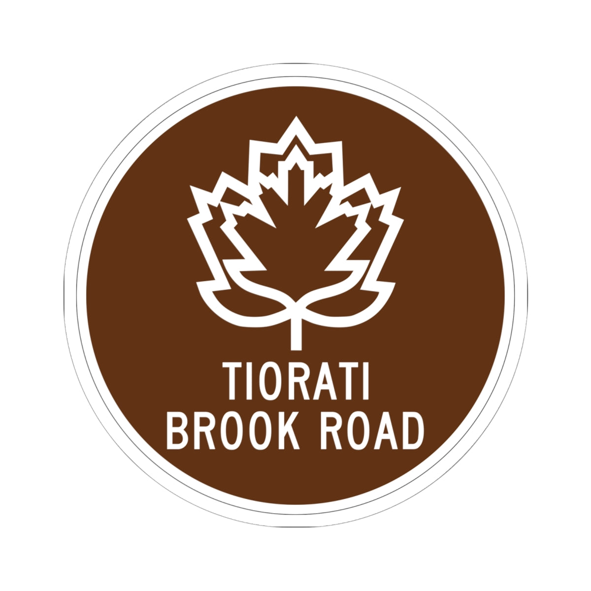 Tiorati Brook Road (New York) (Road Sign) STICKER Vinyl Kiss-Cut Decal