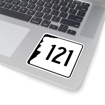 NH Route 121 (New Hampshire) (Road Sign) STICKER Vinyl Kiss-Cut Decal